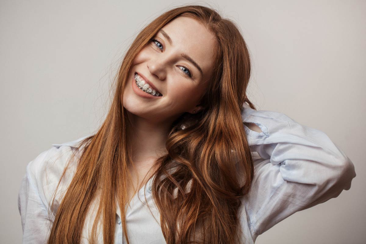 young girl smiling after getting braces from iSmile Orthodontics in San Ramon, CA
